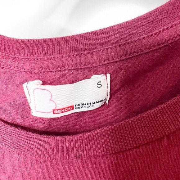 Bench Womens Red Short Sleeve Crew Neck Pullover Graphic T Shirt Size Small - Picture 3 of 5